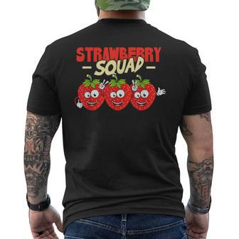 Strawberry Squad Strawberries Berry Fruit Lover Men's T-shirt Back Print - Thegiftio
