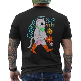 Stressed But Doing My Best Pet Men's T-shirt Back Print | Mazezy