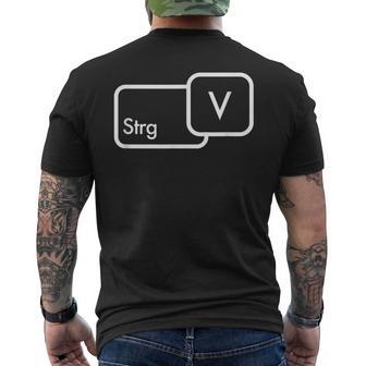 StrgV Copy Paste Partner Look T-Shirt mit Rückendruck - Seseable