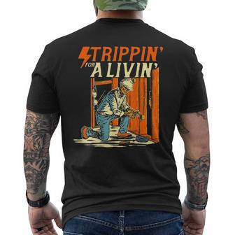 Stripping For A Living Powerline Father’S Day Electricians Men's T-shirt Back Print | Mazezy UK