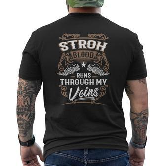 Stroh Blood Runs Through My Veins Legend Name T Shirt Mens Back Print T-shirt - Seseable