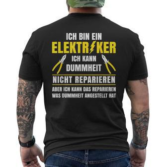 Stromriker Dummheit Reparieren Electronics German Language T-Shirt mit Rückendruck - Seseable