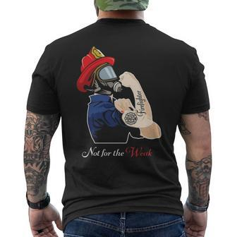 Strong Firefighter Men's T-shirt Back Print | Mazezy