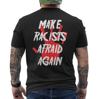 Strong Standing American Make Racists Afraid Again Men's T-shirt Back Print - Monsterry UK