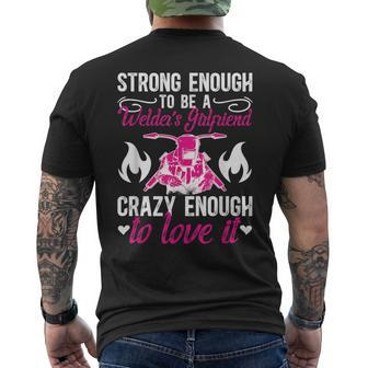 Strong Welder Girlfriend Of A Welder Welding Girlfriend Men's T-shirt Back Print - Monsterry DE