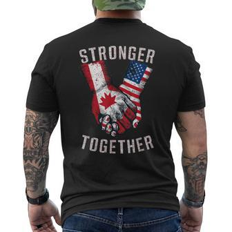 Stronger Together Canada Day Usa Couples Men's T-shirt Back Print - Monsterry CA