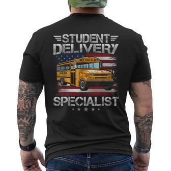 Student Delivery Specialist School Bus Driver Men's T-shirt Back Print - Monsterry UK