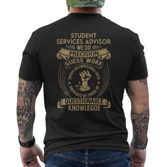 Student Services Advisor We Do Precision Men's T-shirt Back Print - Monsterry