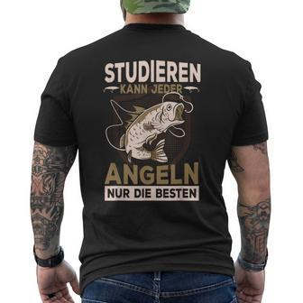 Studier Jeder Fishing Nur Die Beste Sayings Father's Day S T-Shirt mit Rückendruck - Seseable