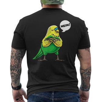 Sturer Budgie Parrot T-Shirt mit Rückendruck - Seseable