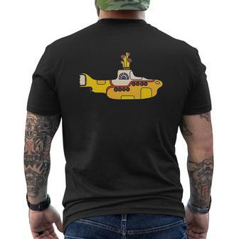 Submarine Art Mens Back Print T-shirt - Seseable
