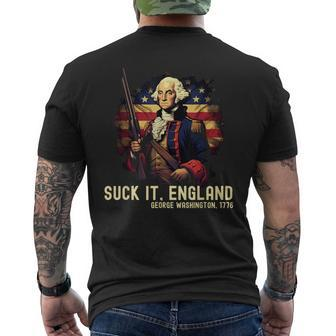 Suck It England George Washington 1776 4Th Of July Men's T-shirt Back Print - Monsterry DE