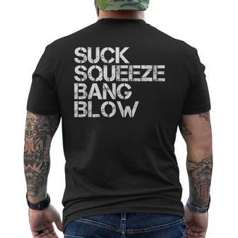 Suck Squeeze Bang Blow Mechanic Car Piston Engine Men's T-shirt Back Print - Monsterry DE