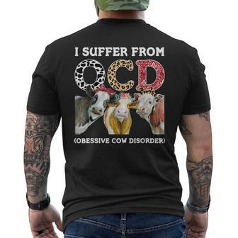 I Suffer From Ocd Obsessive Cow Disorder Cute Cow Lover Men's T-shirt Back Print - Thegiftio UK