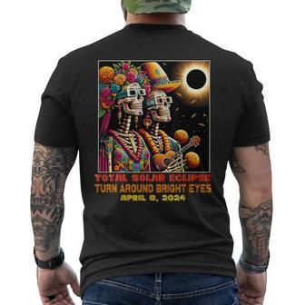Sugar Skull Total Solar Eclipse Turn Around Bright Eyes Men's T-shirt Back Print | Mazezy