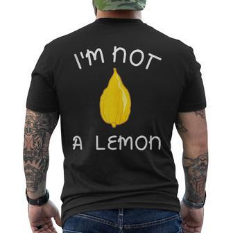 Sukkot Etrog I'm Not A Lemon Four Species Lulav Sukkah Men's T-shirt Back Print - Monsterry AU