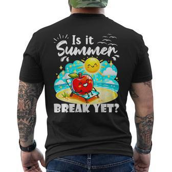 Is It Summer Break Jet Men's T-shirt Back Print - Seseable