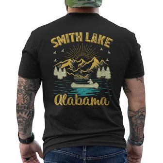 Summer Vacation Retro Mountain Alabama Smith Lake Men's T-shirt Back Print - Monsterry
