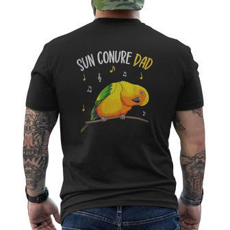 Sun Conure Dad Parrot Bird Lover Men Mens Back Print T-shirt | Mazezy
