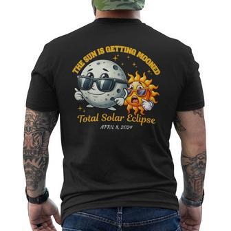 The Sun Is Getting Mooned Eclipse April 2024 Men's T-shirt Back Print | Mazezy