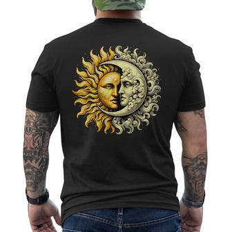 Sun And Moon Yin Yang Men's T-shirt Back Print - Seseable