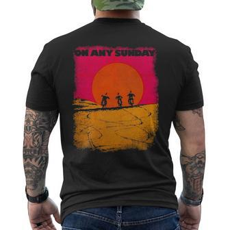 On Any Sunday 1971 Vintage Motocross Film Men's T-shirt Back Print | Mazezy