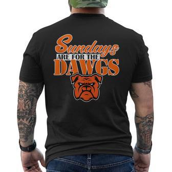 Sundays Are For The Dawgs Cleveland Ohio Dawg Men's T-shirt Back Print - Monsterry UK