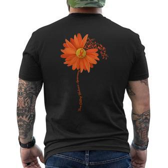 Sunflower N Dating Violence Awareness Orange Ribbon Men's T-shirt Back Print | Mazezy UK