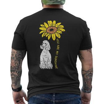 Sunflower Sunshine Poodle Dog Lover Owner Men's T-shirt Back Print | Mazezy