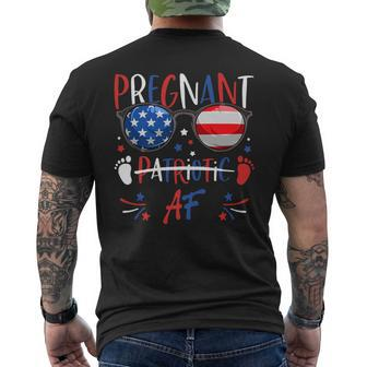 Sunglasses 4Th Of July Patriotic Af Pregnant Pregnancy Men's T-shirt Back Print - Monsterry AU