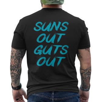 Suns Out Guts Out Fathers Day Dad Bod Men's T-shirt Back Print - Monsterry DE