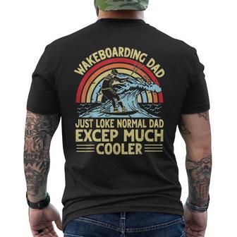 Sunset On Beach I Wakeboarding Dad Wakeboard Men's T-shirt Back Print - Monsterry UK