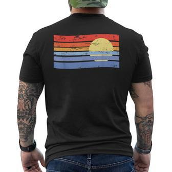 Sunset Stripes Distressed Retro 70S Look Men's T-shirt Back Print - Monsterry CA