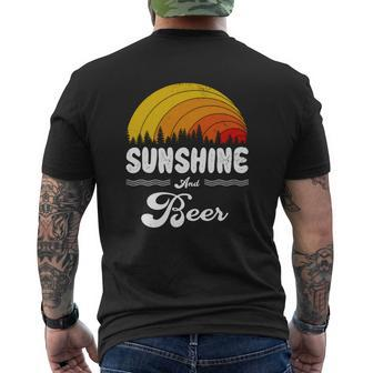 Sunshine And Beer Vintage Summer 2020 Mens Back Print T-shirt - Thegiftio