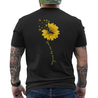 You Are My Sunshine Half Sunflower Dachshund Dog Men's T-shirt Back Print | Mazezy