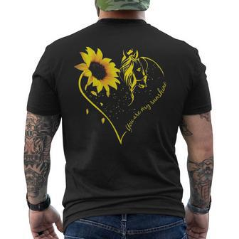 You Are My Sunshine Sunflower And Horse Lovers Men's T-shirt Back Print | Mazezy