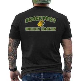 Suny Brockport Golden Eagles Stacked Logo Men's T-shirt Back Print - Monsterry