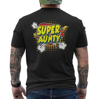 Super Awesome Matching Superhero Aunty Men's T-shirt Back Print - Seseable