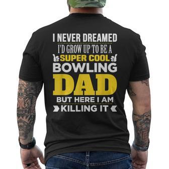 Super Cool Bowling Dad T For Coach Men's T-shirt Back Print - Monsterry