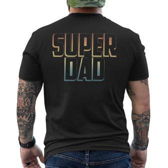 Super Dad Retro Father Day Vintage Men's T-shirt Back Print - Thegiftio UK