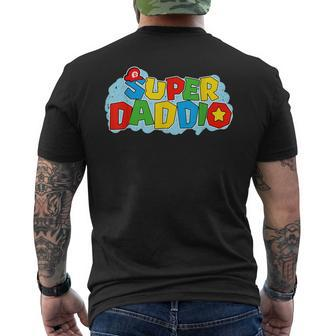 Super Daddio Dad Video Game Father's Day Idea Men's T-shirt Back Print - Monsterry