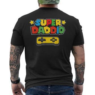 Super Daddio Gamer Dad Men's T-shirt Back Print - Seseable