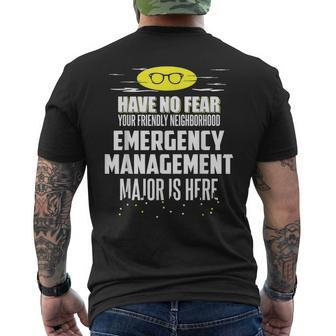 Super Emergency Management Major Have No Fear Men's T-shirt Back Print - Monsterry DE