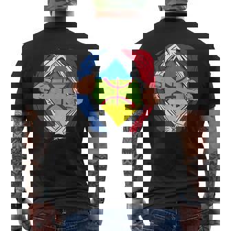 Super Héros Kabyle Berbère Drapeau Amazigh T-shirt imprimé au dos - Cadeauxyz