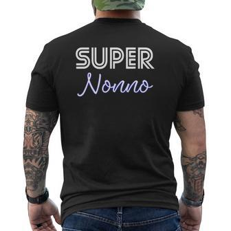 Super Nonno Italy Grandfather Apparel Italia Italian Grandpa Mens Back Print T-shirt | Mazezy