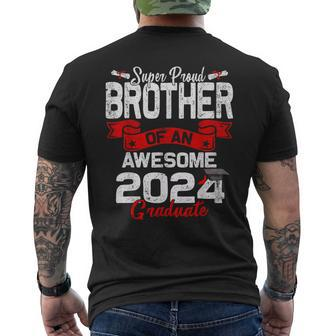 Super Proud Brother Of A 2024 Graduate 24 Graduation Men's T-shirt Back Print - Thegiftio UK