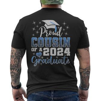 Super Proud Cousin Of 2024 Graduate Awesome Family College Men's T-shirt Back Print - Seseable