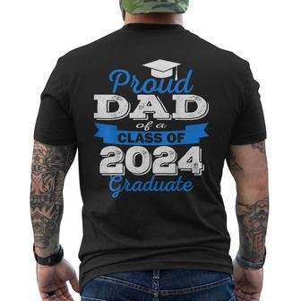Super Proud Dad Of 2024 Graduate Awesome Family College Men's T-shirt Back Print - Seseable