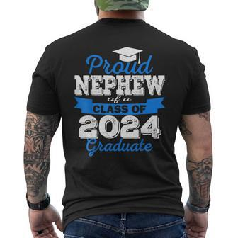 Super Proud Nephew Of 2024 Graduate Awesome Family College Men's T-shirt Back Print - Monsterry DE