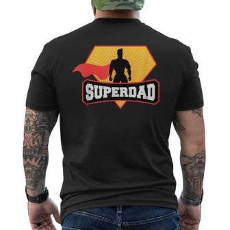Superdad Superhero Themed For Fathers Day Men's T-shirt Back Print - Monsterry CA
